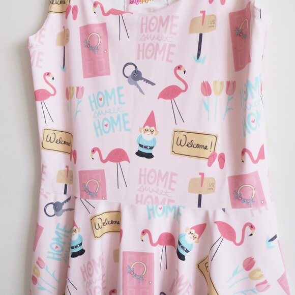 Kate Gabrielle Home Sweet Home novelty print sample dress size Small - Picture 2 of 3